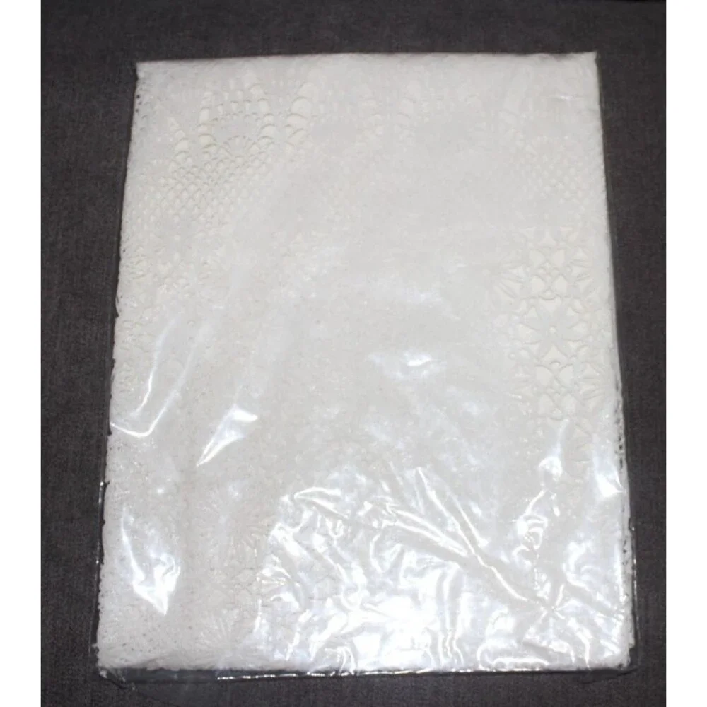 Lace Crochet Vinyl Tablecloth Size 54 